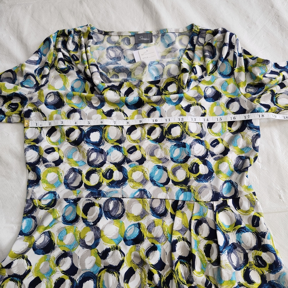 Vibrant Women's Blouse with Blue and Green Accents - Picture 3 of 6